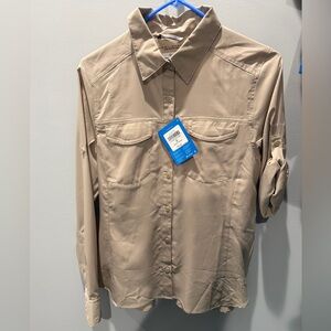 Columbia Light Tan Long Sleeve Shirt